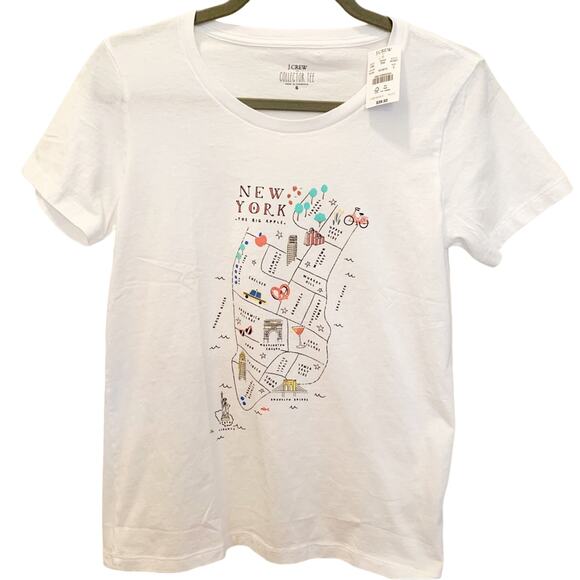 J. Crew NYC Map Collectors Tee NWT Size Small - Picture 2 of 7